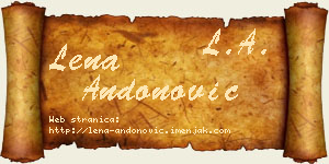 Lena Andonović vizit kartica